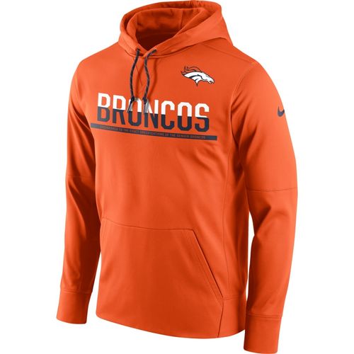 Men's Denver Broncos Nike Sideline Circuit Orange Pullover Hoodie